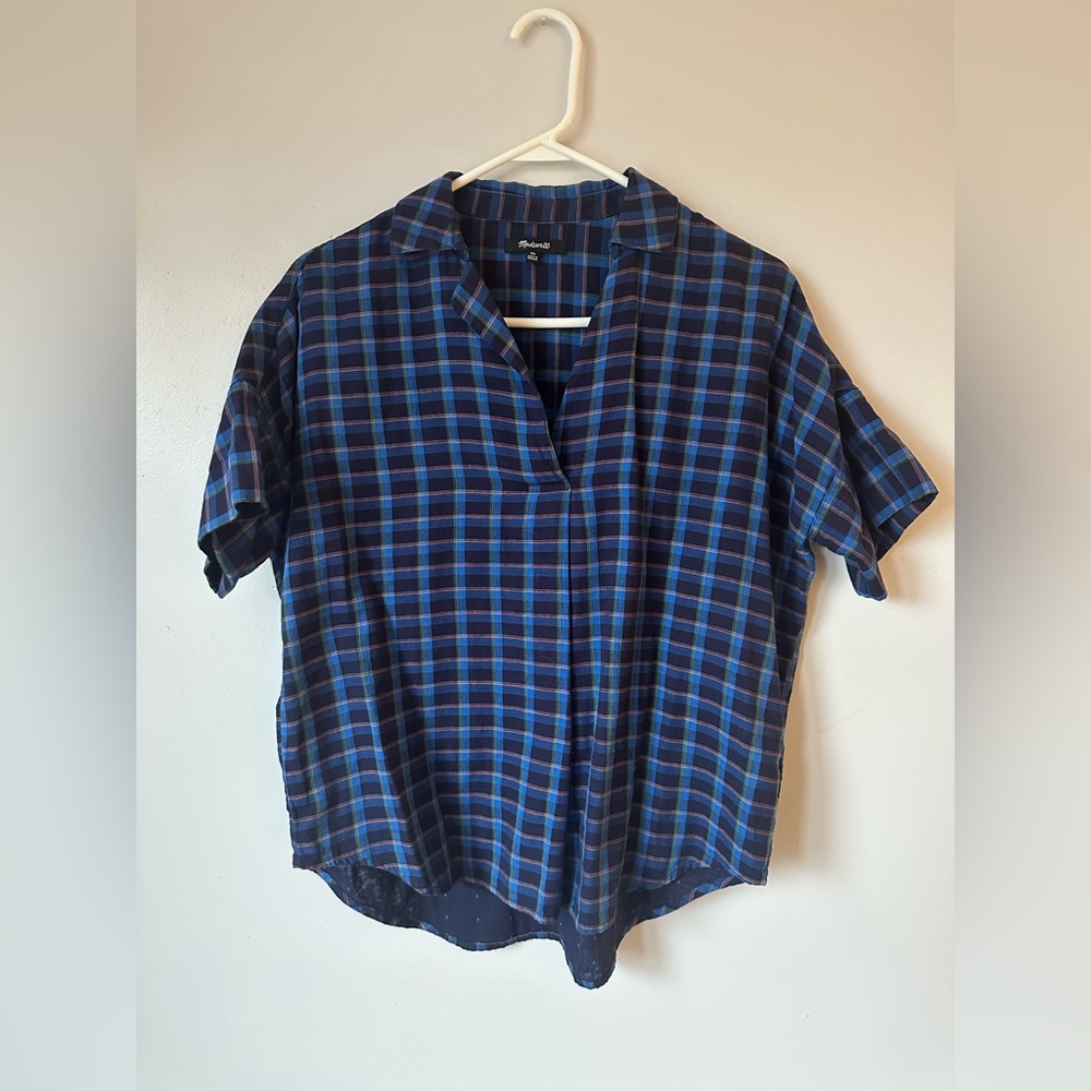 Madewell Double-Faced Park Popover Shirt in Plaid